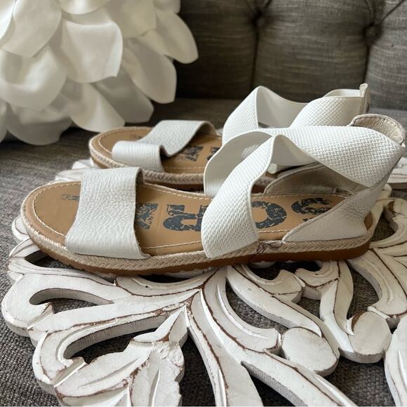 Sorel White Leather Sandals Shoes Women’s 9 NEW - Picture 5 of 7